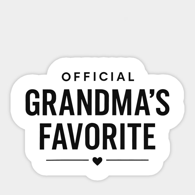 Grandma’s Favorite Official Design Sticker by ArtistTee ⭐⭐⭐⭐⭐